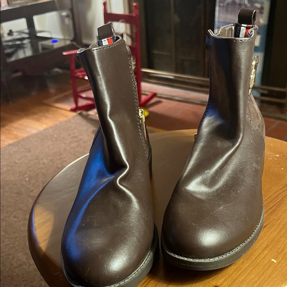 Tommy Hilfiger Dark Brown Heeled Boots